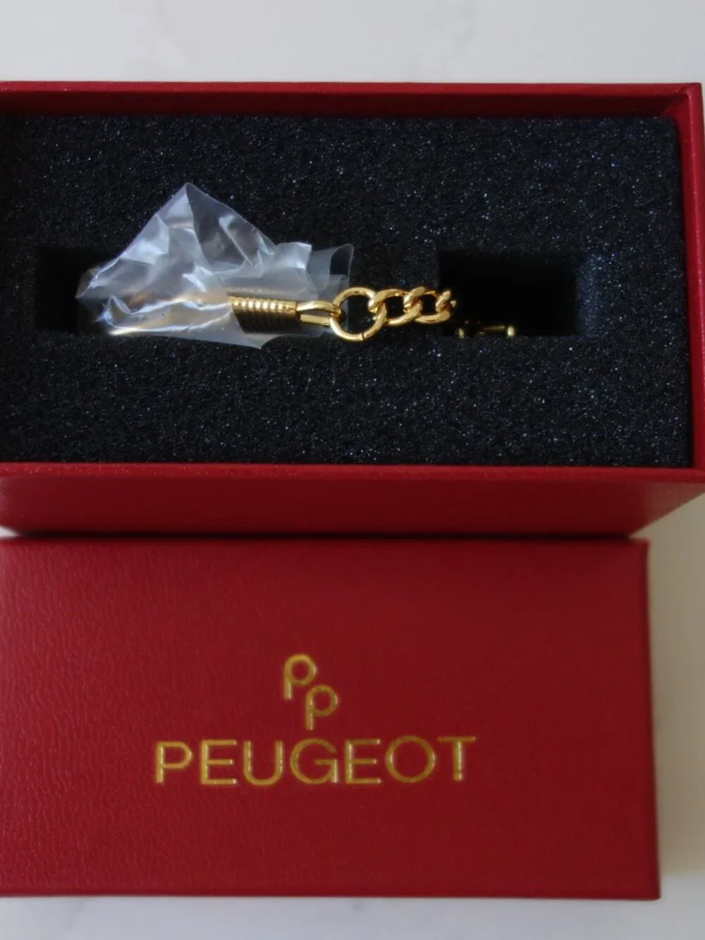 Peugeot Men 14K Gold Plated Deco Skeleton Dial Vintage Pocket Watch with Clip-ON
